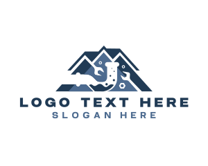 Tool - House Plumbing Pipe Wrench logo design