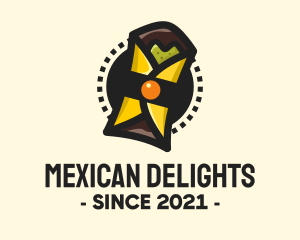 Mexican Burrito Wrap logo design