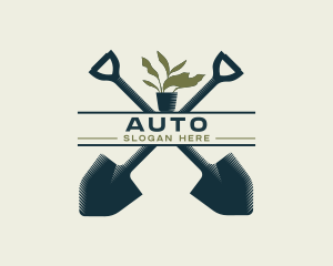 Planting - Shovel Plant Agriculture logo design