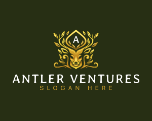 Elk Deer Antler logo design