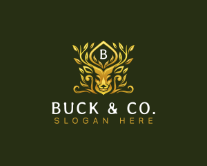 Elk Deer Antler logo design