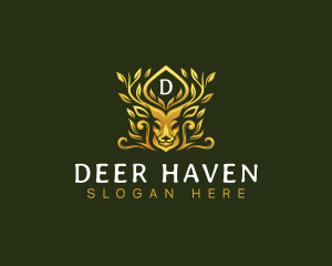 Elk Deer Antler logo design