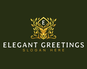 Elk Deer Antler logo design