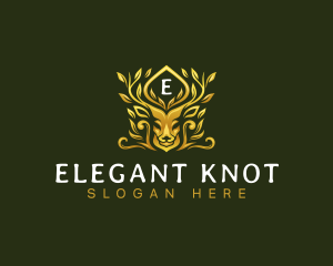 Elk Deer Antler logo design