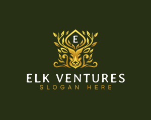 Elk - Elk Deer Antler logo design