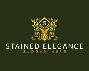 Elk Deer Antler logo design