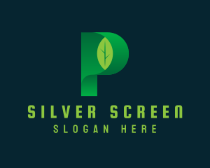 Ecology - Vegan Leaf Letter P logo design