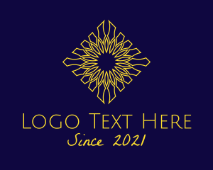 Yellow - Decorative Flower Centerpiece logo design