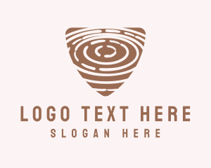 Wood Plank - Elegant Wood Rings Craft logo design