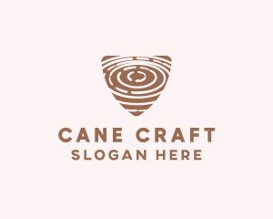 Elegant Wood Rings Craft logo design