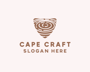 Elegant Wood Rings Craft logo design