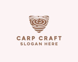 Elegant Wood Rings Craft logo design