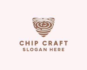 Elegant Wood Rings Craft logo design