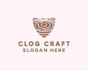 Elegant Wood Rings Craft logo design