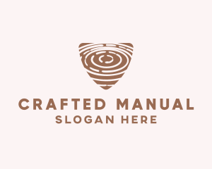 Elegant Wood Rings Craft logo design