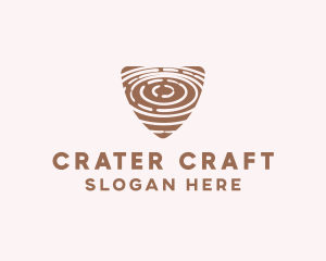 Elegant Wood Rings Craft logo design