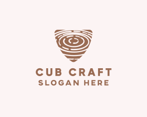 Elegant Wood Rings Craft logo design