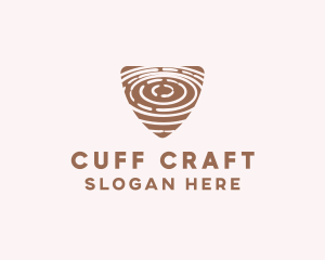 Elegant Wood Rings Craft logo design