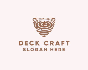 Elegant Wood Rings Craft logo design