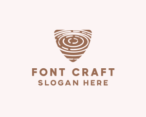 Elegant Wood Rings Craft logo design