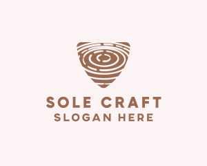 Elegant Wood Rings Craft logo design