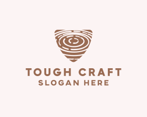 Elegant Wood Rings Craft logo design