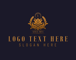 Wedding - Golden Flower Boutique logo design