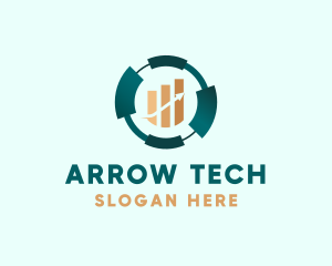 Finance Arrow Graph logo design