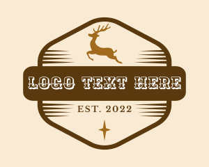 Gamer - Deer Western Star Cowboy logo design