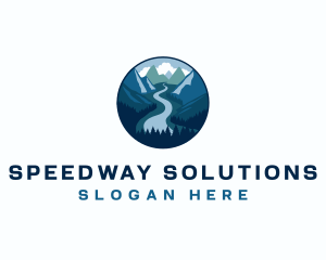 Roadway - Mountain Road Travel logo design