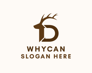 Letter D Deer Logo