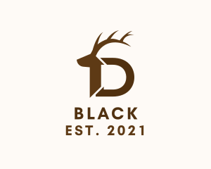 Addax - Letter D Deer logo design