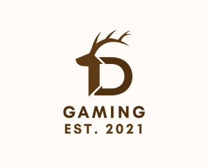 Hunter - Letter D Deer logo design