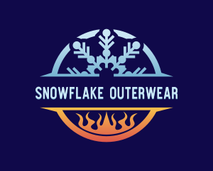 Heating Snowflake Cooling Ventilation logo design