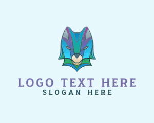 Digital Marketing - Gradient Wolf Animal logo design
