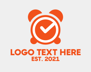 Alert - Orange Alarm Clock logo design