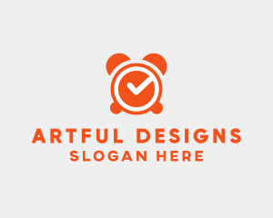 Orange Alarm Clock  logo design