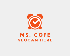 Orange Alarm Clock  logo design