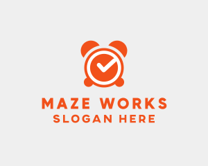 Orange Alarm Clock  logo design