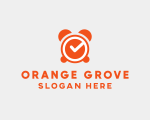 Orange Alarm Clock  logo design