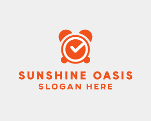 Orange Alarm Clock  logo design