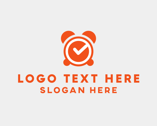 Alarm - Orange Alarm Clock logo design