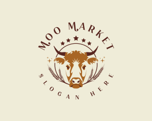 Cow Wheat Farm logo design