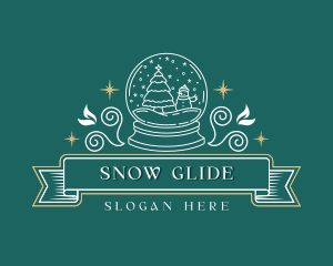 Christmas Snow Globe logo design