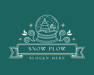 Christmas Snow Globe logo design