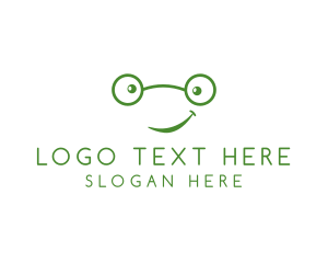 Geek Eyeglasses Smile logo design