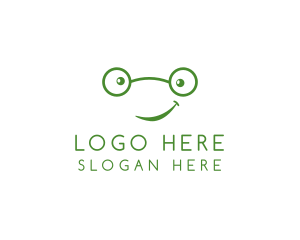 Geek Eyeglasses Smile Logo