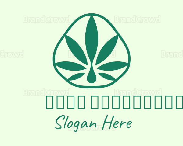 Green Herbal Cannabis Logo