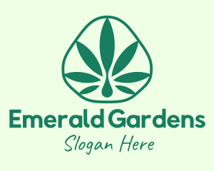 Green Herbal Cannabis logo design