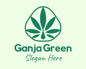 Green Herbal Cannabis logo design